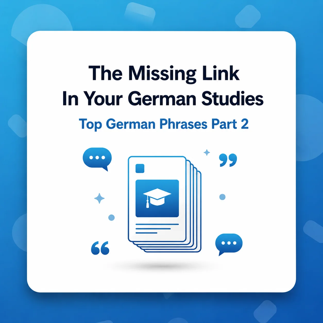 German flashcard deck cover